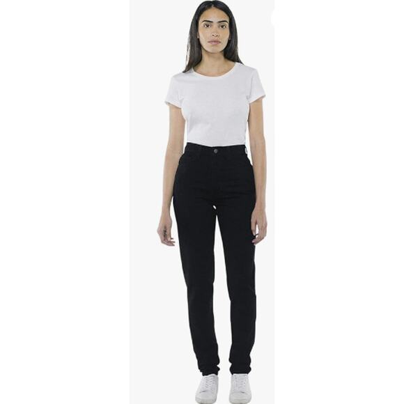 American Apparel Jeans Womens High Waist Rise Slim Skinny Jeans Black sz 29 - Picture 1 of 12